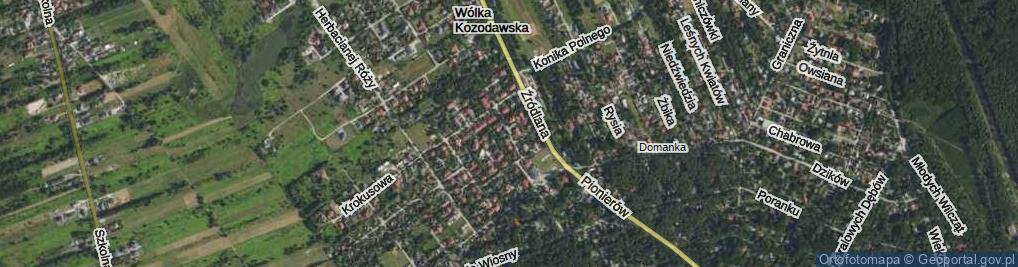 Zdjęcie satelitarne Szczęśliwa ul.